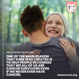 Cancer survivor hugging friend